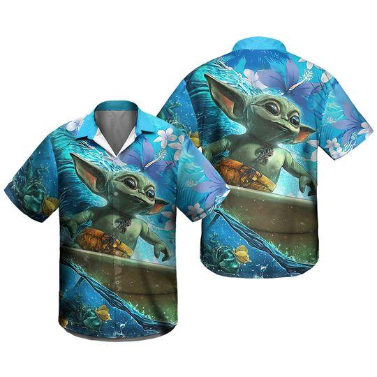 Baby Yoda Aloha Disney Summer Hawaiian Shirt Gift For Your Girlfriend Boyfriend Gift For Love Gift For Friend Best Valentine Present Holiday Gift