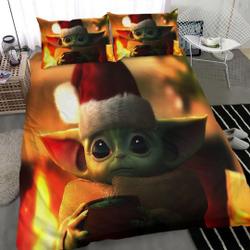 Baby Yoda, Cartoon Bedding Set for Children Boys GirlsGift For Your Girlfriend Boyfriend Gift For Love Gift For Friend Best Valentine Present Holiday Gift