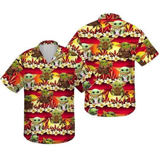 Baby yoda hawaiian shirt Gift For Your Girlfriend Boyfriend Gift For Love Gift For Friend Best Valentine Present Holiday Gift
