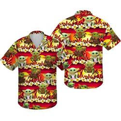 Baby yoda hawaiian shirt Gift For Your Girlfriend Boyfriend Gift For Love Gift For Friend Best Valentine Present Holiday Gift