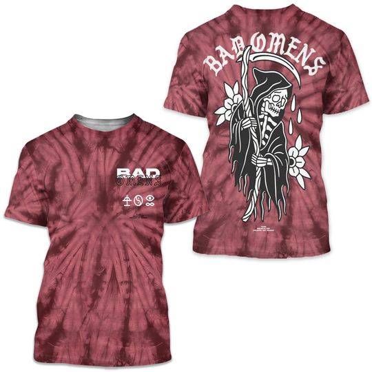 Bad Omens Band Reaper Dye Tee 2023 Shirt, A Tour Of The Concrete Jungle Tour 2023 Meaningful Gift For Family Gift For Boyfriend Valentine Gift