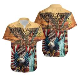 Bald Eagle Aloha Shirt, Perfect Hawaiian Shirt For Eagle Lover - Short Sleeve Shirt For Men Women - Vintage Hawaii Beach Shirt, Aloha Shirt Gift For Your Girlfriend Boyfriend