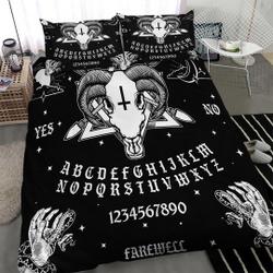 Baphomet Ouija Board Quilted Bedding Set Gift For Your Girlfriend Boyfriend Gift For Love Gift For Friend Best Valentine Present Holiday Gift