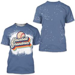 Baseball Grandma - Bleached Sublimated 3D Shirt Meaningful Gift For Family Gift For Boyfriend Valentine Gift