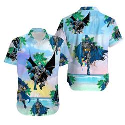 Batman Hawaiian Shirt, Tropical Flower Hawaiian Shirt Gift For Your Girlfriend Boyfriend Gift For Love Gift For Friend Best Valentine Present Holiday Gift