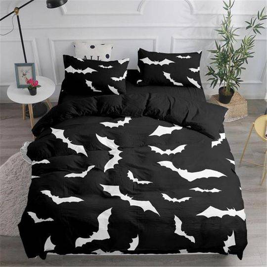 Bats Halloween Bedding Set Gift For Your Girlfriend Boyfriend Gift For Love Gift For Friend Best Valentine Present Holiday Gift