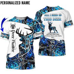 fishing hunting, Personalized Name Deer Hunting 3D All Over Printed Shirt Meaningful Gift For Family Gift For Boyfriend Valentine Gift