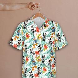 Mickey Minnie Donald Duck Tropical Hawaiian 2022 Shirt, Disney World Hawaiian Gift For Your Girlfriend Boyfriend Gift For Love Gift For Friend Best Valentine Present Holiday Gift