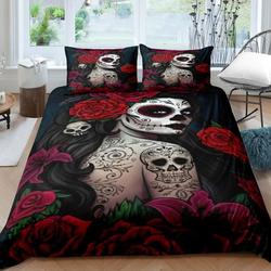 Ultra Soft 3D Skull Theme Bedding Set Gift For Your Girlfriend Boyfriend Gift For Love Gift For Friend Best Valentine Present Holiday Gift