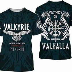 Men's Cool Viking Ships Dakkar 3D Print Summer Quick Dry T-Shirt, Norse Compass Short Sleeve,Green,M, Medium Meaningful Gift For Family Gift For Boyfriend Valentine Gift