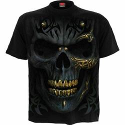 NEW SPIRAL DIRECT Black Gold Men's T-Shirt/Tribal/Skull/Gold/Reaper/Skulls/Game/Top Meaningful Gift For Family Gift For Boyfriend Valentine Gift