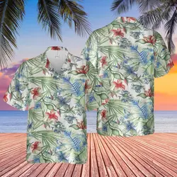 Beach Shirt| Men Hawaiian Shirt| Men Tropical Print Button Up Shirt| Men Hawaii Shirt Gift For Your Girlfriend Boyfriend Gift For Love Gift For Friend Best Valentine Present Holiday Gift