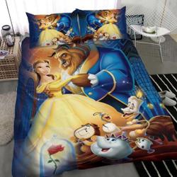 Beauty and The Beast Disney Bedding Set |Gift For Your Girlfriend Boyfriend Gift For Love Gift For Friend Best Valentine Present Holiday Gift