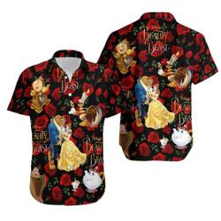 Beauty and the Beast Tale as Old as Time Hawaiian Shirt Gift For Your Girlfriend Boyfriend Gift For Love Gift For Friend Best Valentine Present Holiday Gift