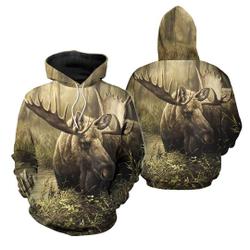Beauty Moose Hunting Art Hoodie