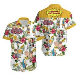 Beavis And Butt Head Hawaiian Shirt, Hawaiian shirt, summer beach shirt Gift For Your Girlfriend Boyfriend Gift For Love Gift For Friend Best Valentine Present Holiday Gift