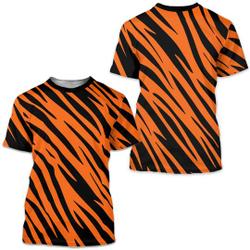 Bengal Tiger Stripes Animal Print Orange & Black Cincinnati Football 3d shirt Meaningful Gift For Family Gift For Boyfriend Valentine Gift
