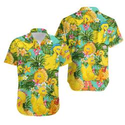 Big Bird Hawaiian Shirt, Hawaii Holiday Beach Shirt Gift For Your Girlfriend Boyfriend Gift For Love Gift For Friend Best Valentine Present Holiday Gift