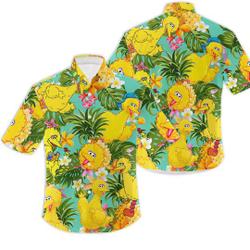 Big Bird Tropical Hawaiian Shirt, Big Bird Hawaiian Tee Gift For Your Girlfriend Boyfriend Gift For Love Gift For Friend Best Valentine Present Holiday Gift