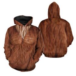 Bigfoot 3D Print Hoodie, Huge Feet Monster Halloween 3D Hoodie