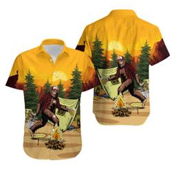 Bigfoot Go to Camping Hawaiian Shirt Gift For Your Girlfriend Boyfriend Gift For Love Gift For Friend Best Valentine Present Holiday Gift