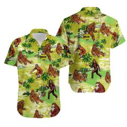 Bigfoot Sasquatch Drink Beer American Vintage Aloha Hawaiian Shirts Gift For Your Girlfriend Boyfriend Gift For Love Gift For Friend Best Valentine Present Holiday Gift