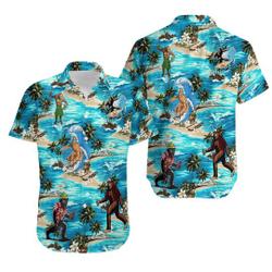 Bigfoot Surfing Hawaiian Aloha Hawaiian Shirt Gift For Your Girlfriend Boyfriend Gift For Love Gift For Friend Best Valentine Present Holiday Gift