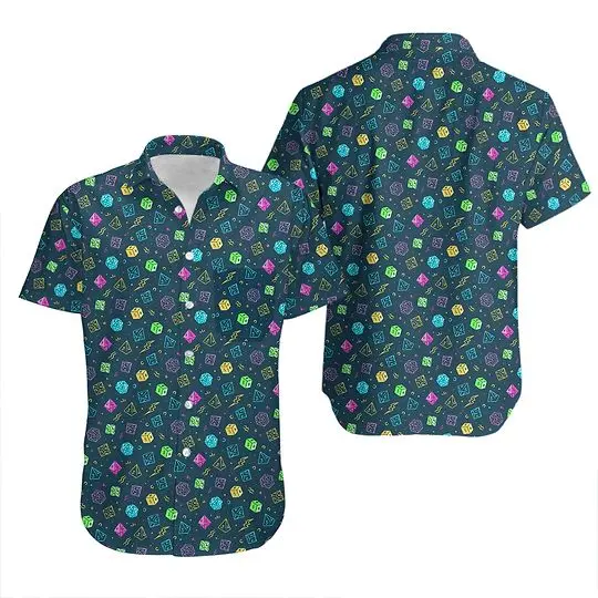 Blue Dnd Dice Patterned Shirt Gift For Your Girlfriend Boyfriend Gift For Love Gift For Friend Best Valentine Present Holiday Gift
