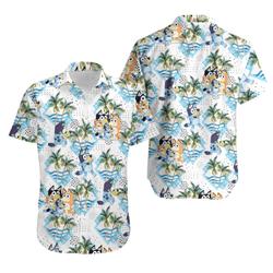 BlueyDad Hawaiian Shirt, Dad life BlueyDad Dad Family Lover Hawaiian Shirt Gift For Your Girlfriend Boyfriend Gift For Love Gift For Friend Best Valentine Present Holiday Gift