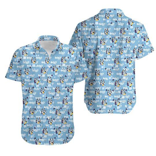BlueyDad Dog Hawaiian Shirt, Funny BlueyDad Hawaiian Shirt, Gift For Your Girlfriend Boyfriend Gift For Love Gift For Friend Best Valentine Present Holiday Gift