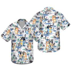 BlueyDad Family Hawaiian Shirt Gift For Your Girlfriend Boyfriend Gift For Love Gift For Friend Best Valentine Present Holiday Gift