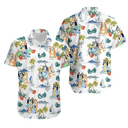 BlueyDad Hawaiian Shirt, BlueyDad Shirt, BlueyDad Dad Shirt Gift For Your Girlfriend Boyfriend Gift For Love Gift For Friend Best Valentine Present Holiday Gift