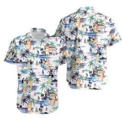 BlueyDad Hawaiian Shirt, BlueyDad Shirt, BlueyDad Hawaii Gift For Your Girlfriend Boyfriend Gift For Love Gift For Friend Best Valentine Present Holiday Gift