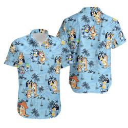 Blueys Hawaiian Shirt for Men Cartoon TShirt Gift For Your Girlfriend Boyfriend Gift For Love Gift For Friend Best Valentine Present Holiday Gift