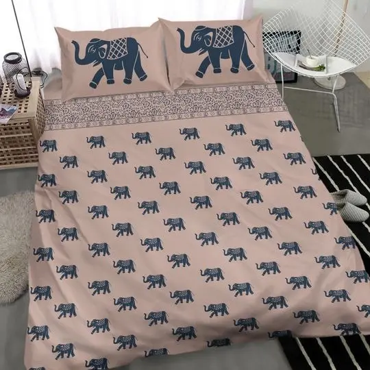 Boho style elephant patterned bedding Set Gift For Your Girlfriend Boyfriend Gift For Love Gift For Friend Best Valentine Present Holiday Gift