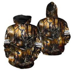 Bow Hunter Winter Dog 3D Hoodie