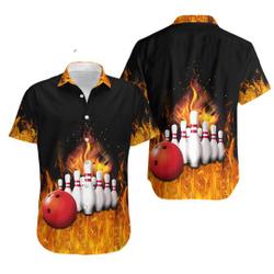Bowling Flame Hawaiian Shirt Gift For Your Girlfriend Boyfriend Gift For Love Gift For Friend Best Valentine Present Holiday Gift