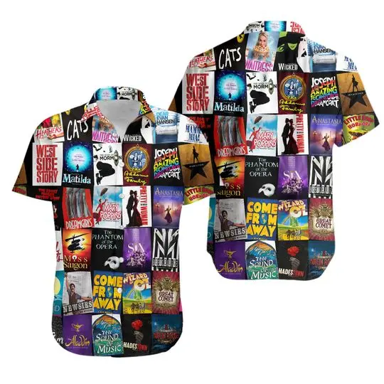 Broadway Musical Theater Summer Beach Hawaiian Shirt Gift For Your Girlfriend Boyfriend Gift For Love Gift For Friend Best Valentine Present Holiday Gift