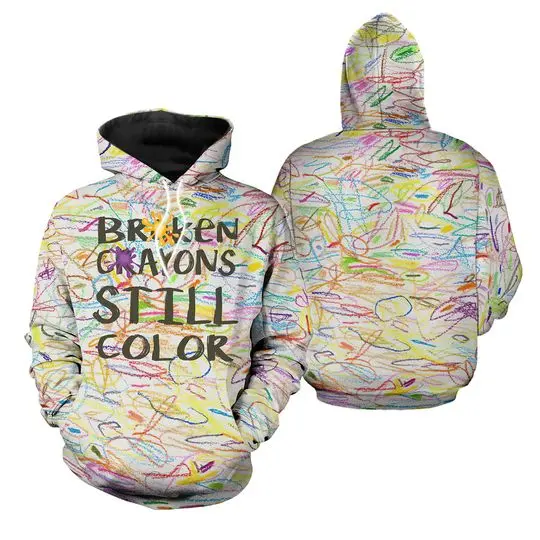 Broken Crayons Still Color 3D Hoodie