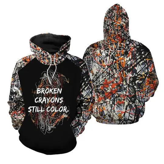 Broken Crayons Still Color 3D Hoodie