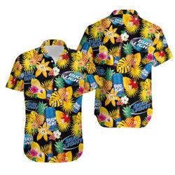 Bud Light Blue Pineapple Hawaiian Shirt Gift For Your Girlfriend Boyfriend Gift For Love Gift For Friend Best Valentine Present Holiday Gift