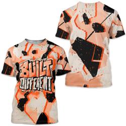 Built Different 3D Broken match Jordan 5 DJ Khaled Crimson Bliss 3D Printed T Shirt sneaker, 3D All-Over Printed Meaningful Gift For Family Gift For Boyfriend Valentine Gift