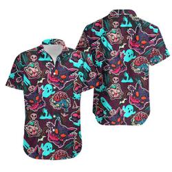 Bulbasaur Zombie Dark PKM peach Hawaiian Shirt Gift For Your Girlfriend Boyfriend Gift For Love Gift For Friend Best Valentine Present Holiday Gift