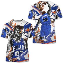 Bull 23 Jordan Unisex Sneaker Shirt Match Mid Knicks 1s Tee Meaningful Gift For Family Gift For Boyfriend Valentine Gift