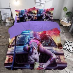 Harley Queen bedding cover Set Gift For Your Girlfriend Boyfriend Gift For Love Gift For Friend Best Valentine Present Holiday Gift