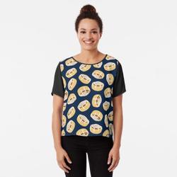Cinnamon rolls -food (navy) Chiffon Top Meaningful Gift For Family Gift For Boyfriend Valentine Gift