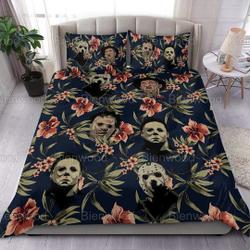 Horror Movie Bedding Set, Horror Movie Bedding, Horror Pillowcase, Halloween Characters Bedding Set Gift For Your Girlfriend Boyfriend