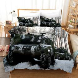 3D Military Tank  Bedding Set Gift For Your Girlfriend Boyfriend Gift For Love Gift For Friend Best Valentine Present Holiday Gift