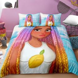 American Black Girl Full Bedding Set Gift For Your Girlfriend Boyfriend Gift For Love Gift For Friend Best Valentine Present Holiday Gift