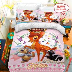 Disney Bambi Quilt Blanket, Bambi Bedding Set, Bambi Duvet Cover and PillowcaseGift For Your Girlfriend Boyfriend Gift For Love Gift For Friend Best Valentine Present Holiday Gift